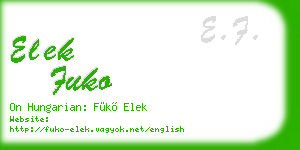 elek fuko business card